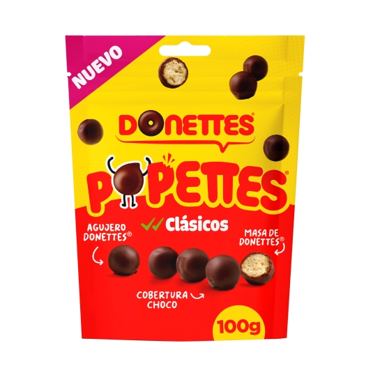 donettes popettes choco clásicos, 100g