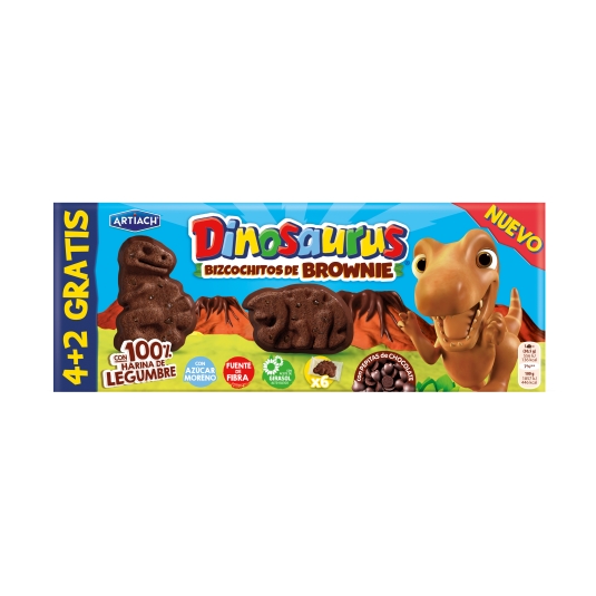 bizcochitos de brownie dinosaurus 4ud, 122g
