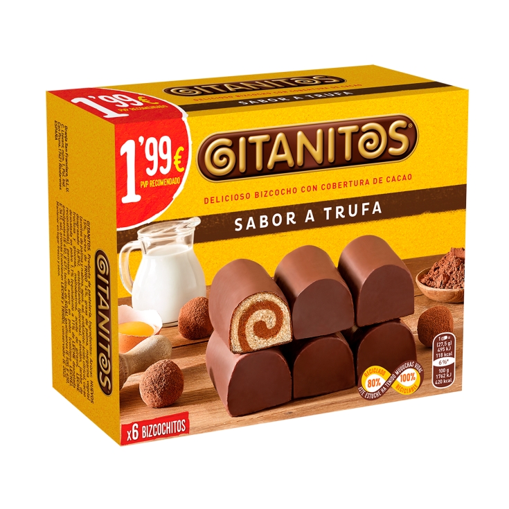 gitanitos sabor trufa 6ud, 165g