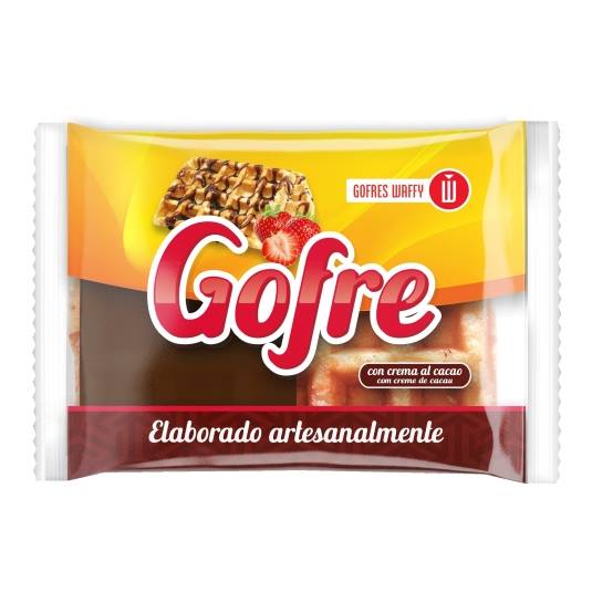 gofres c/cacao waffy, ud