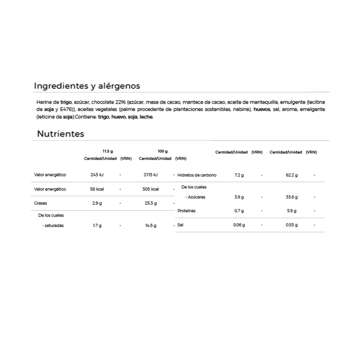gofres crujientes choco 4ud, 184g