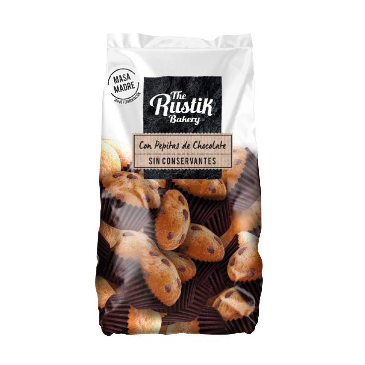 mini magdalenas con pepitas chocolate, 190g - El Jamón