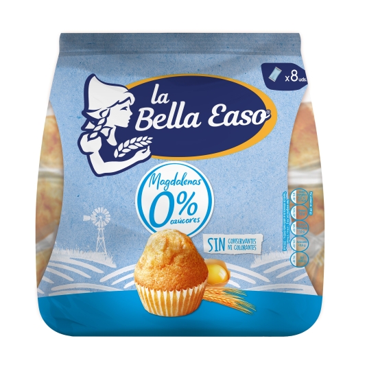 magdalenas 0% azucares 8ud, 230g