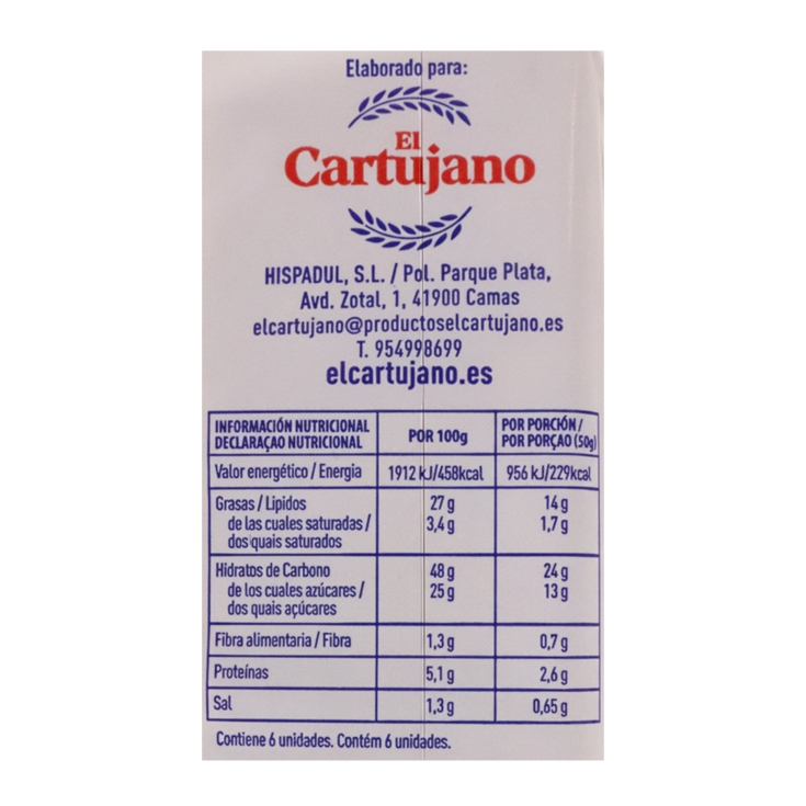 magdalenas artesanas 6ud, 300g