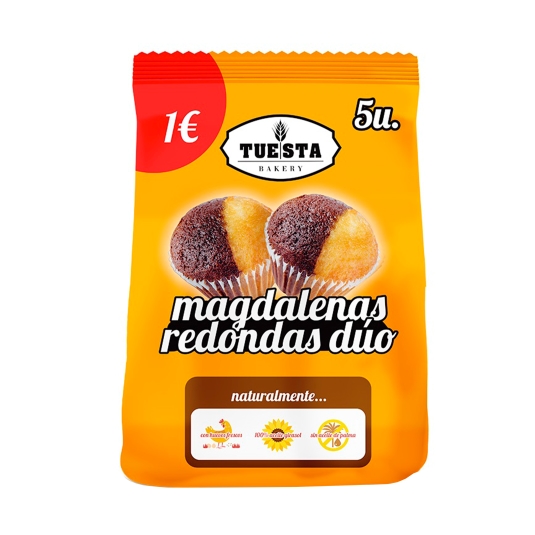 magdalenas redonda duo 5ud, 125g