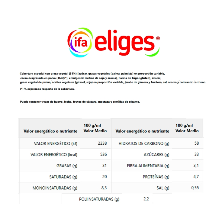 palmeritas chocolate, 275g