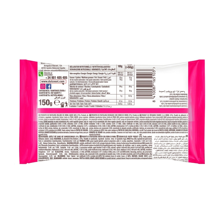 pastelito flaminguitos 3ud, 150g