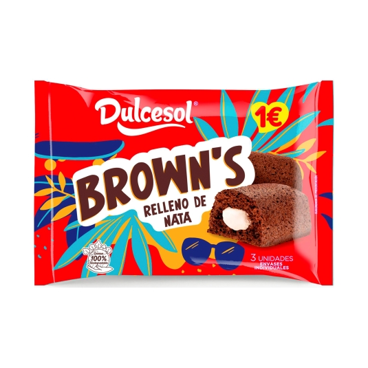 pastelito brown´s nata 3ud, 135g