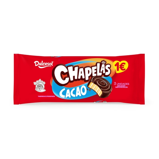 chapelas cacao 3ud, 135g