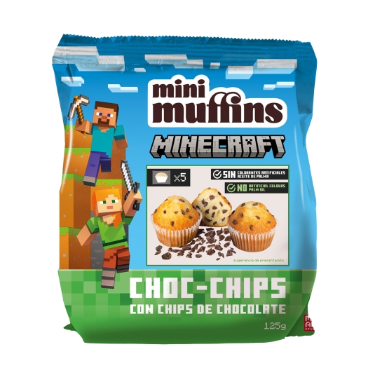 mini muffins choc chips, 125g