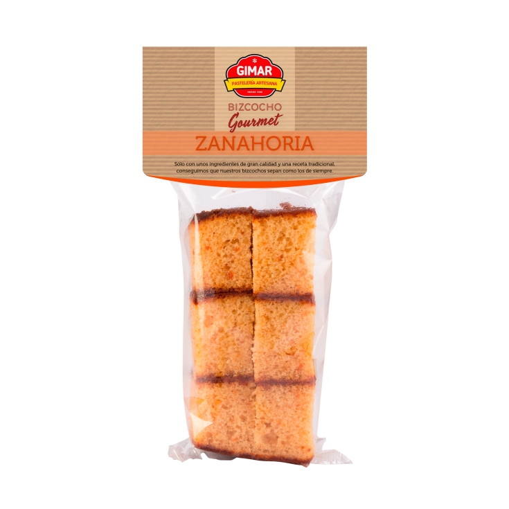 bizcocho gourmet zanahoria, 300g