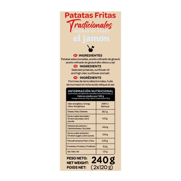 patatas fritas 120g, pk-2