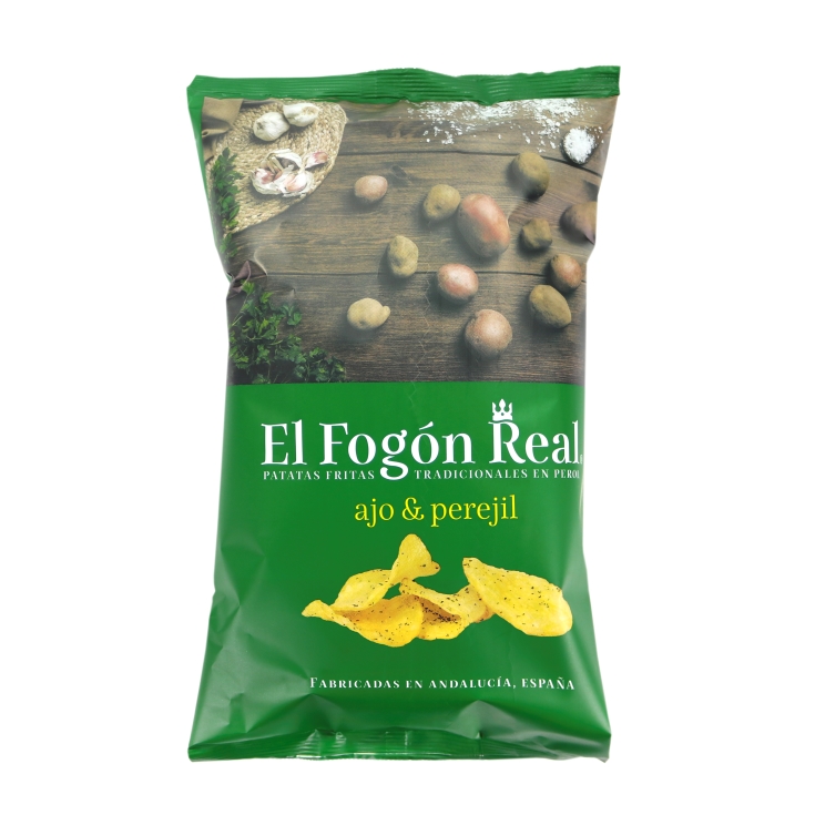 patatas fritas sabor ajo y perejil, 180g