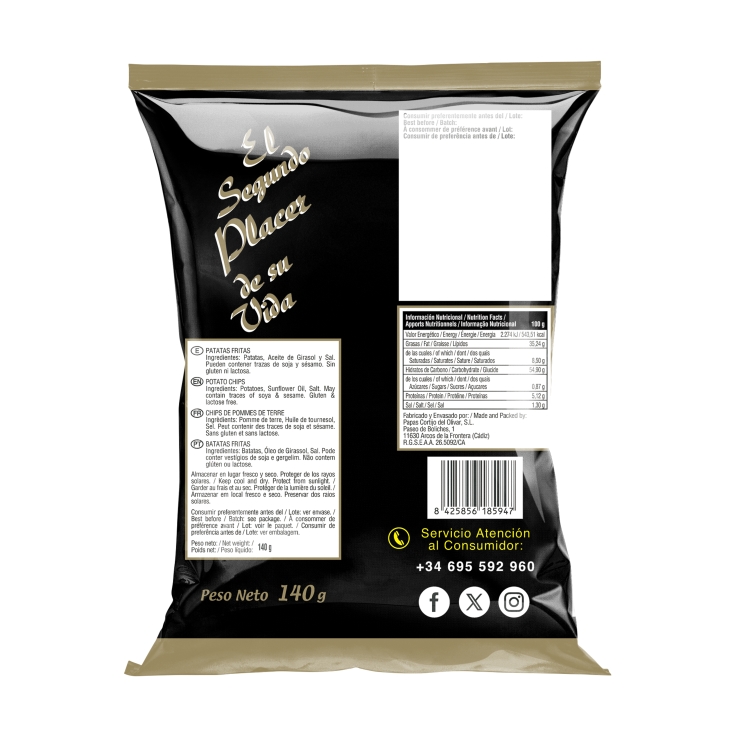 patatas fritas, 140g