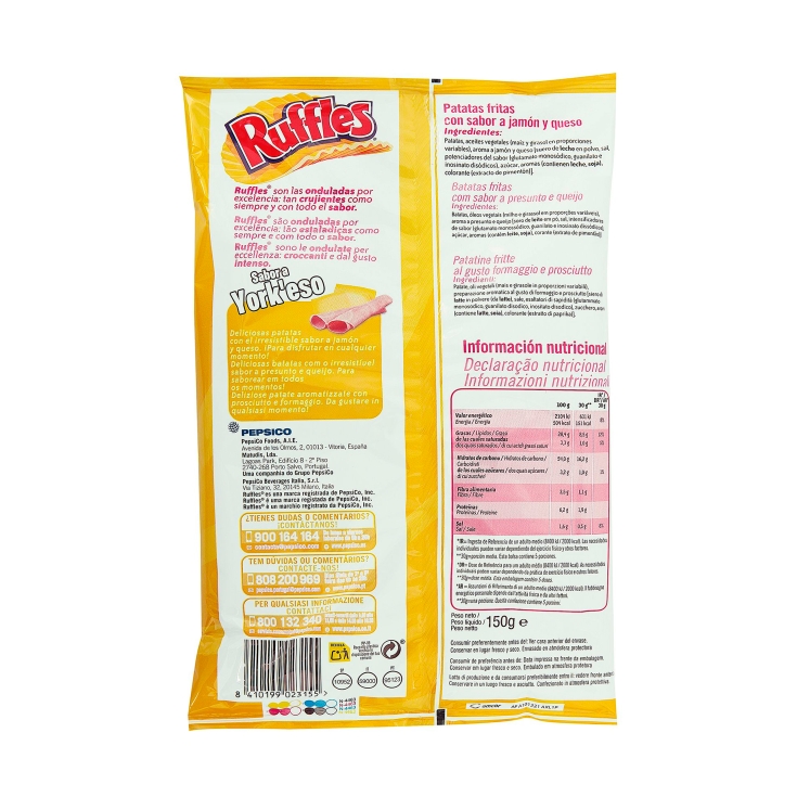 patatas sabor york y queso, 150g