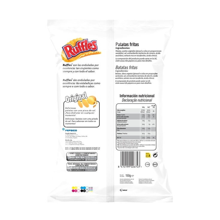 patatas onduladas original, 150g