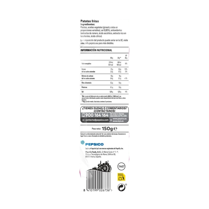 patatas punto sal, 150g