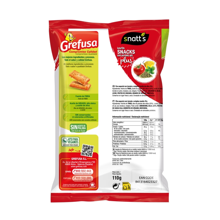 bocaditos tomate y oregano, 110g