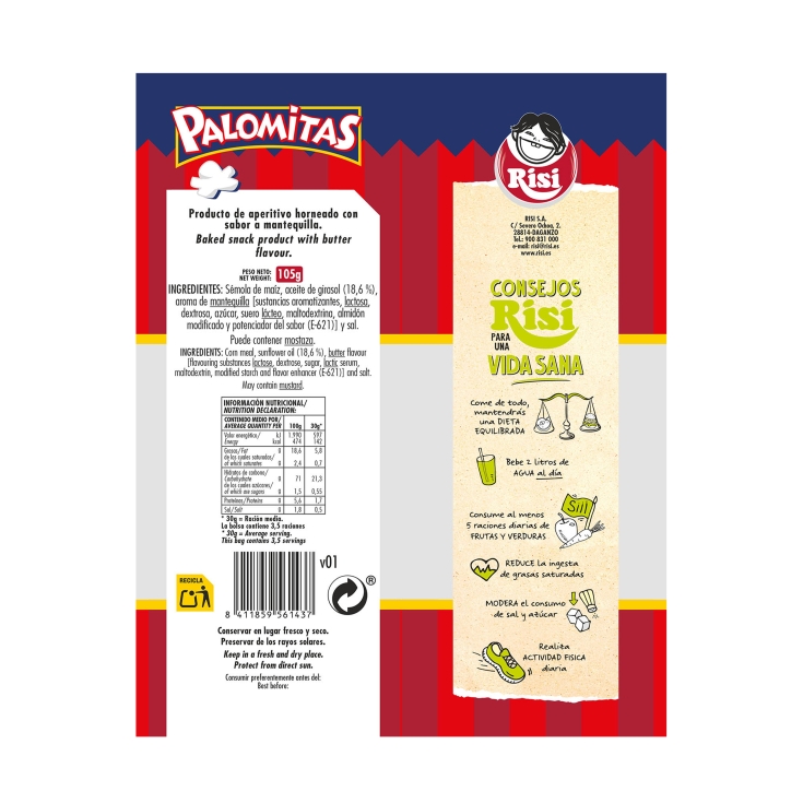 aperitivo palomitas, 105g
