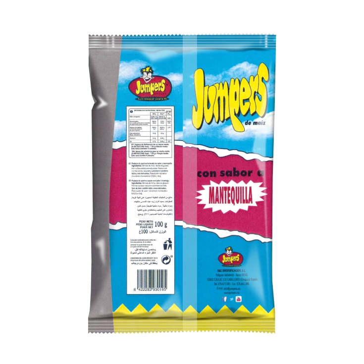 snacks sabor mantequilla, 100g