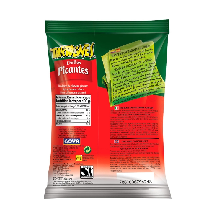 chifles picantes tortolines, 100g