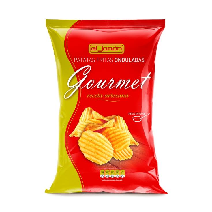 patatas fritas onduladas gourmet, 135g