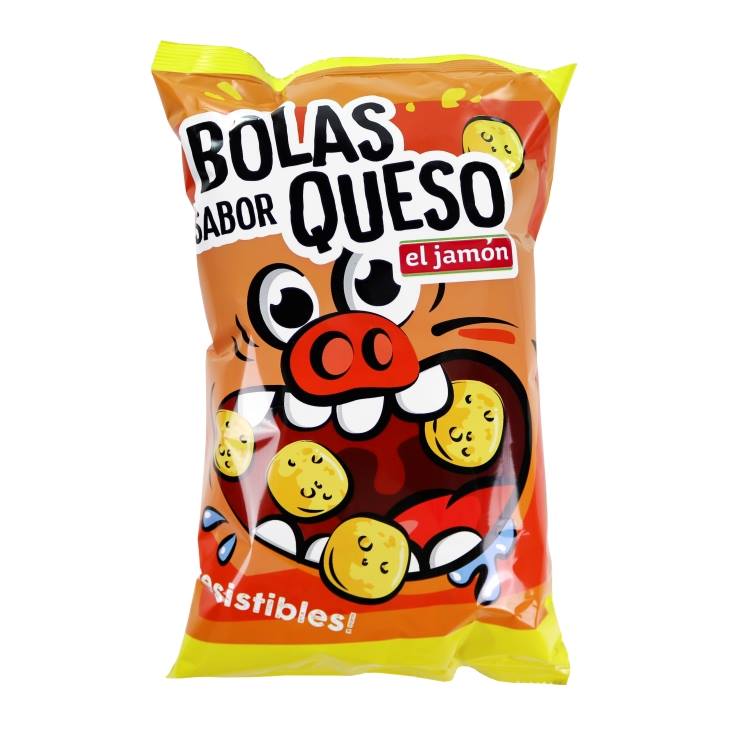 snacks de bolas sabor queso, 80g