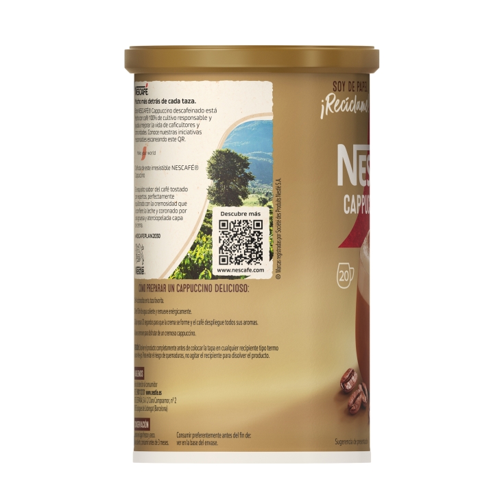 café soluble cappucchino descafeinado, 250g