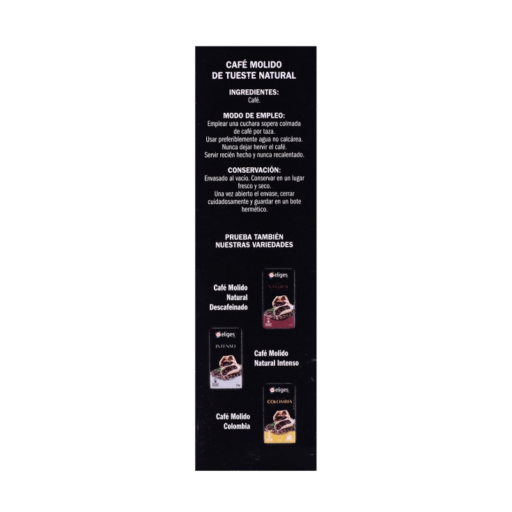 café molido natural, 250g