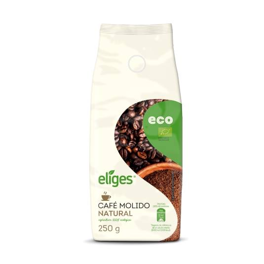 café molido natural 100% arabica eco, 250g