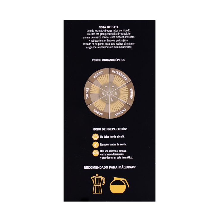 café molido colombia 100% arábica, 250g