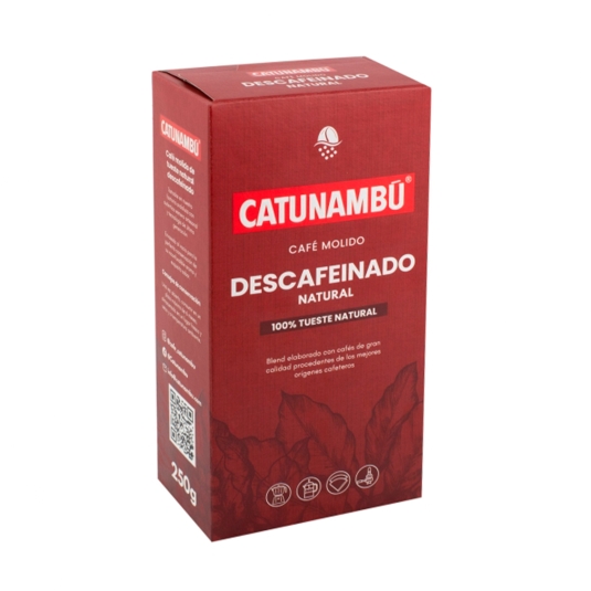 café molido natural descafeinado, 250g