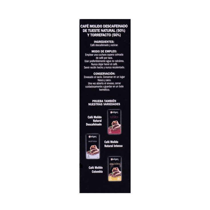 café molido mezcla descafeinado, 250g