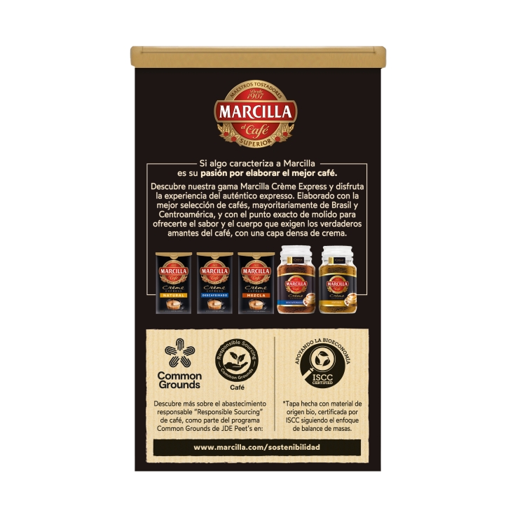 café molido descafeinado créme express, 200g