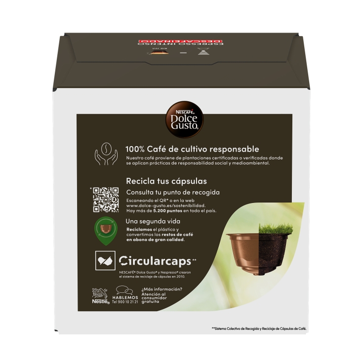 café descafeinado espresso intenso, 16ud