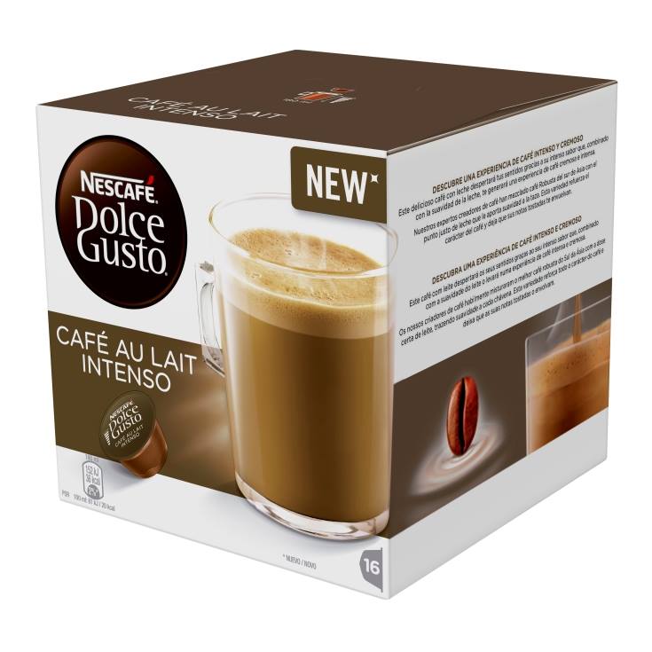 Café con leche descafeinado en cápsulas Nescafé Dolce Gusto 16 ud.