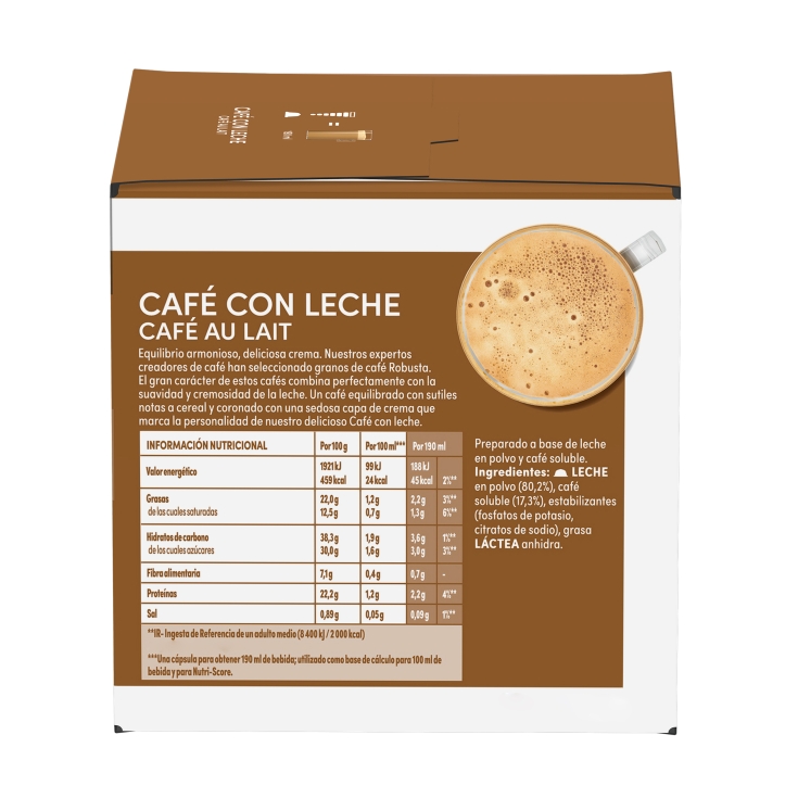 café con leche, 30ud