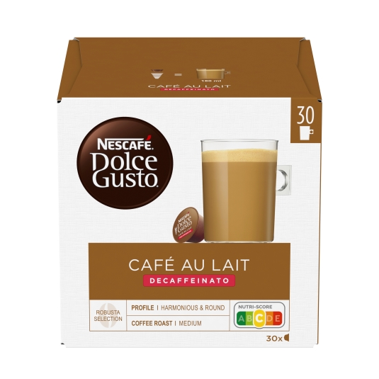café con leche descafeinado, 30ud