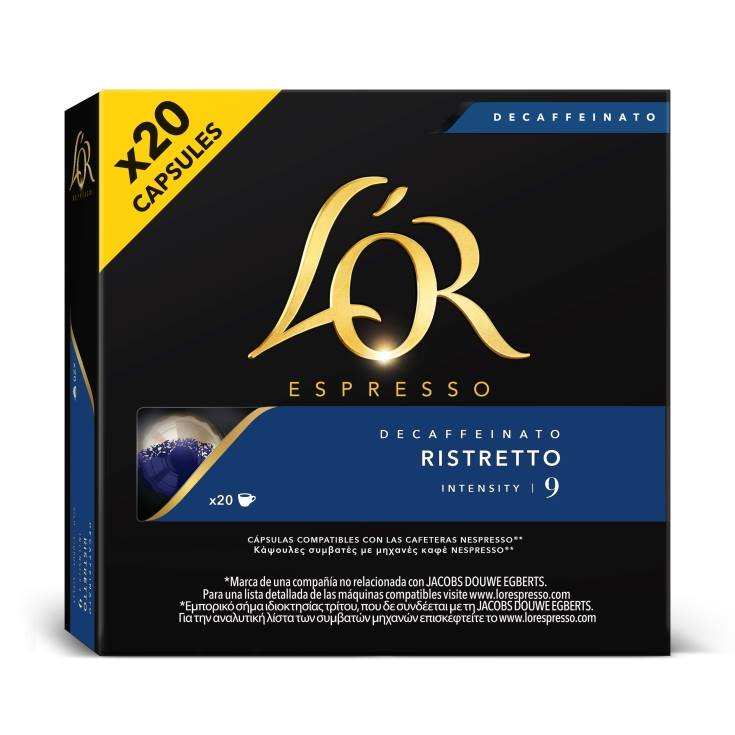 café espresso descafeinado ristretto, 20ud