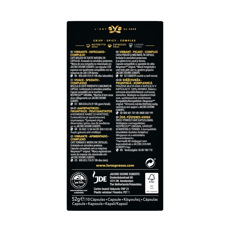 café espresso ristretto, 10ud