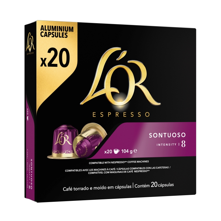 Café L'OR SONTUOSO (Intensité 8) 10 Capsules Espresso