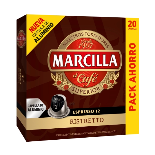 café ristretto cápsula, 20ud