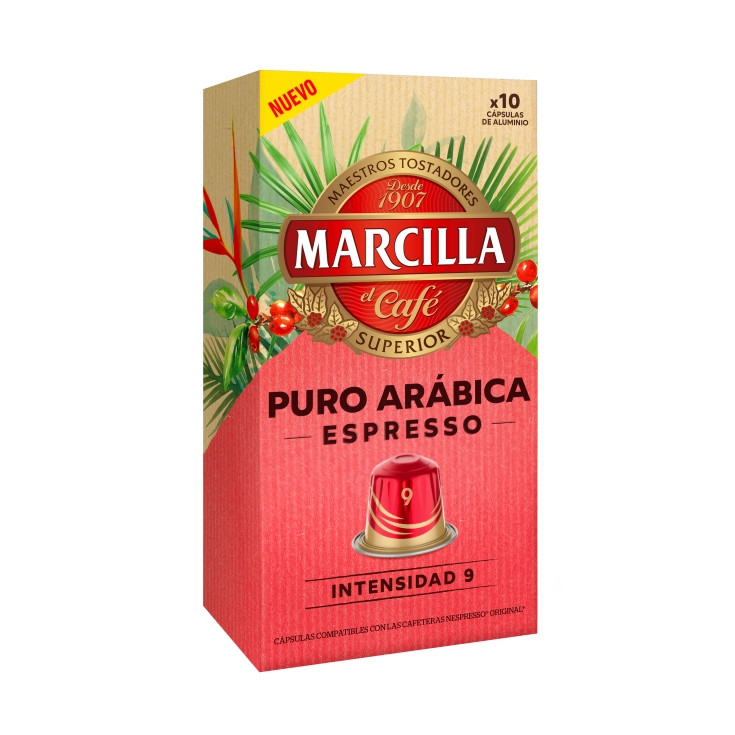 café puro arábica espresso cápsula, 10ud