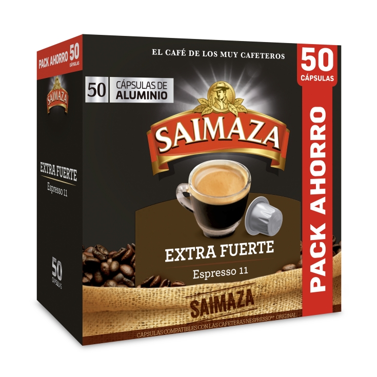 café extra fuerte cápsulas pack ahorro, 50cap