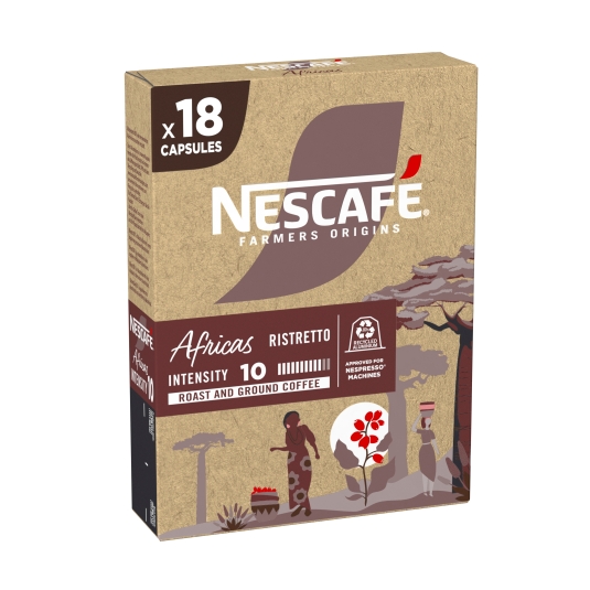 café capsula africas ristretto, 18ud