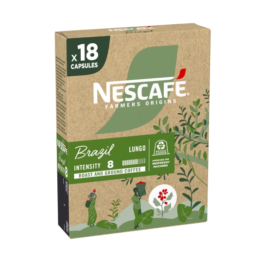 café capsula brazil lungo, 18ud