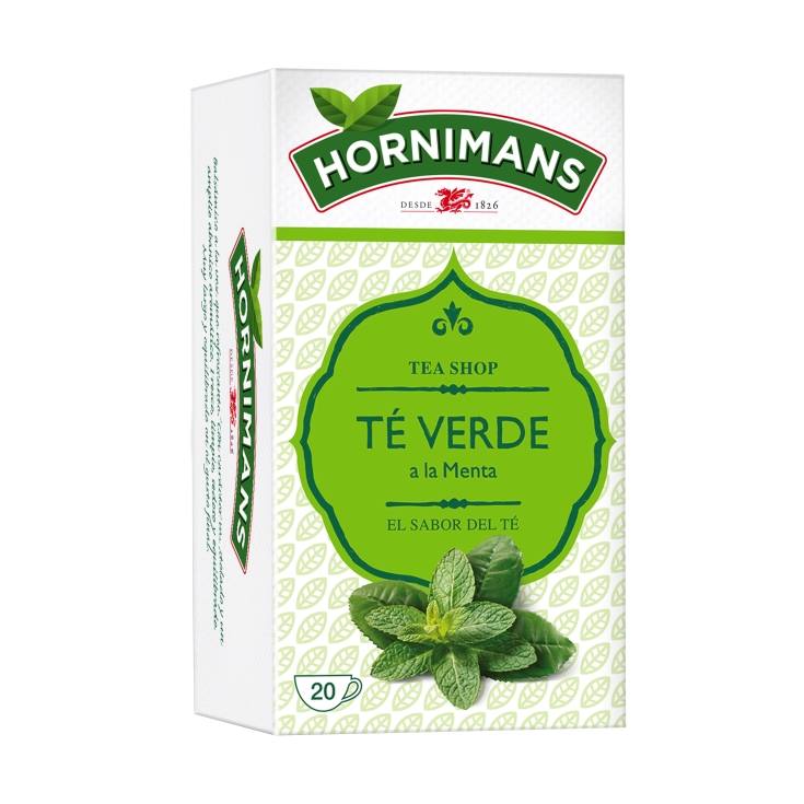infusión té verde con menta sobres, 20ud