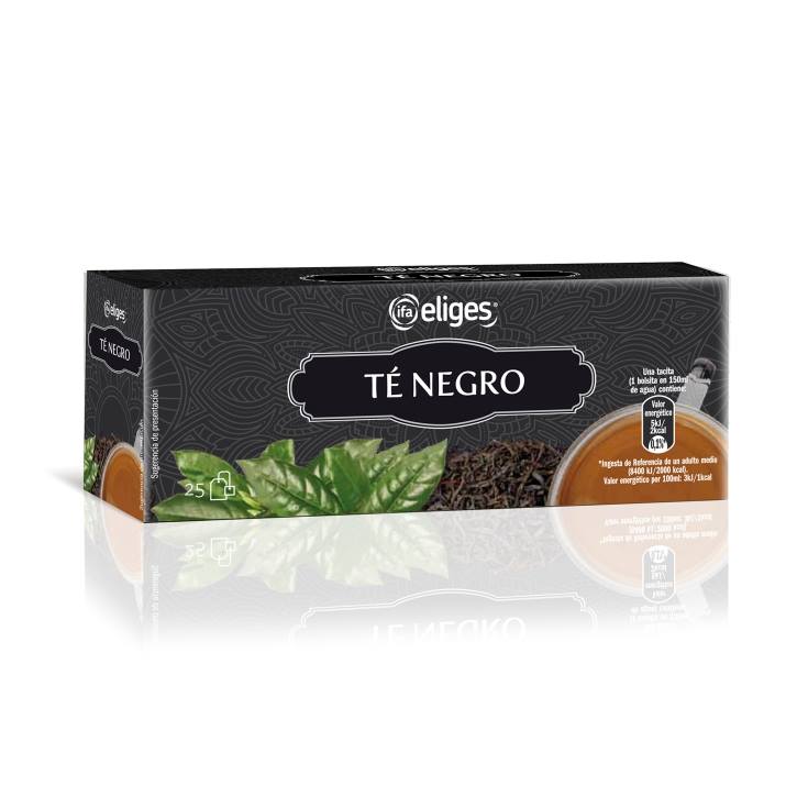 infusión de té negro, 25ud