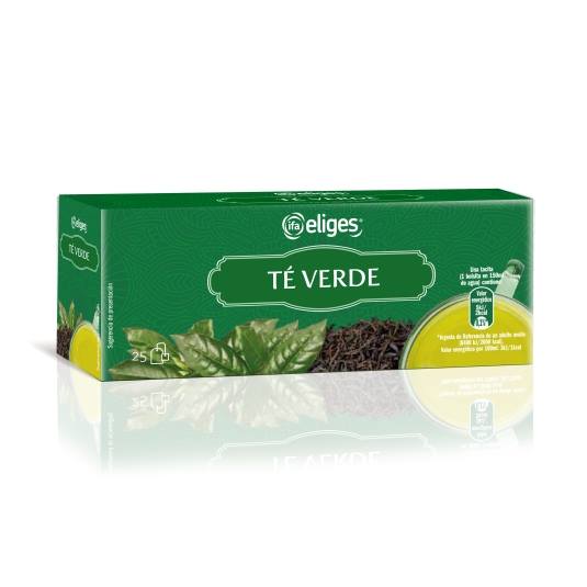 infusión de té verde, 25ud