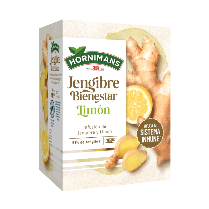 infusión jengibre limón bienestar, 15 ud